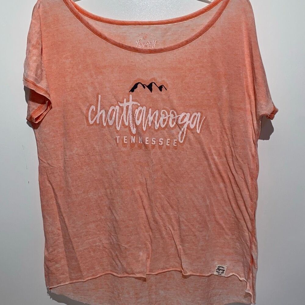 Legacy 92 Vintage Inspired Women's Orange Chattanooga Tennessee T-Shirt Large